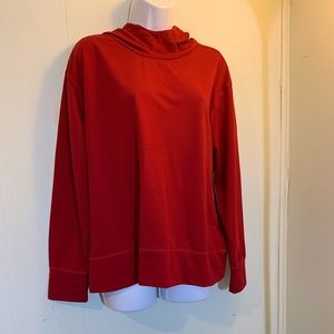 Love Life Live Red Turtleneck-style hooded Yoga/Workout Breathable size M